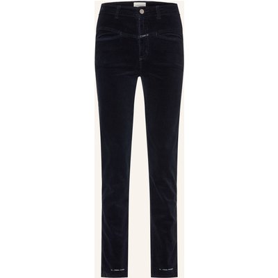 Closed Cordhose Pedal Pusher blau