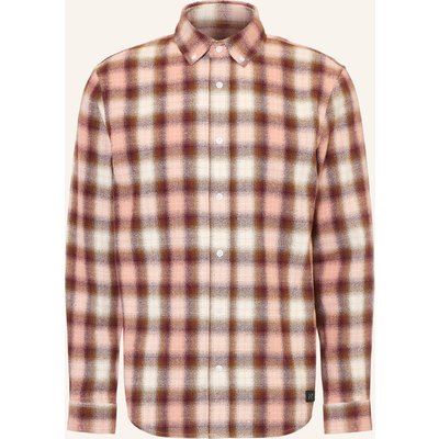 Nowadays Flanellhemd Comfort Fit rosa
