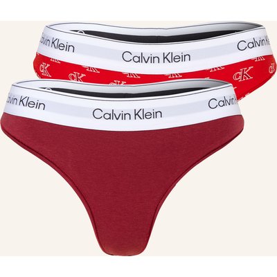 Calvin Klein 2er-Pack Strings Icon Cotton Modal rot