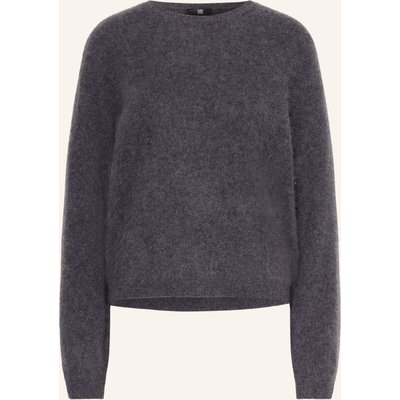 Riani Pullover Mit Merinowolle Und Abnehmbarem Kragen grau