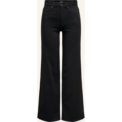 Only Wide Leg Jeans schwarz