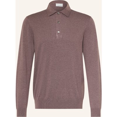 Profuomo Strick-Poloshirt lila