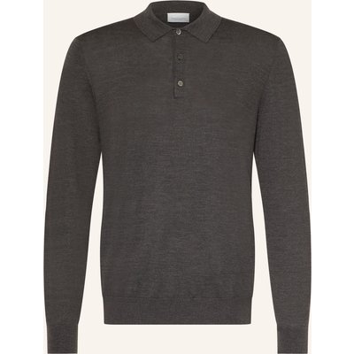 Profuomo Strick-Poloshirt braun