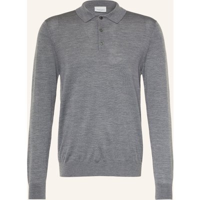 Profuomo Strick-Poloshirt grau