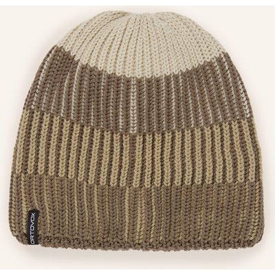Ortovox Mütze Deep Knit Aus Merinowolle beige