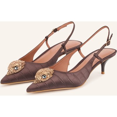 Kurt Geiger Slingpumps Mit Schmucksteinen braun