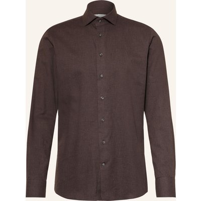 Profuomo Hemd Slim Fit braun