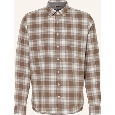 Maerz Muenchen Flanellhemd Modern Fit braun