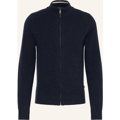 Maerz Muenchen Strickjacke Aus Merinowolle blau