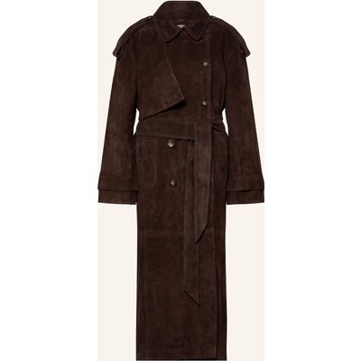 Almada Label Trenchcoat Sienna Aus Leder braun
