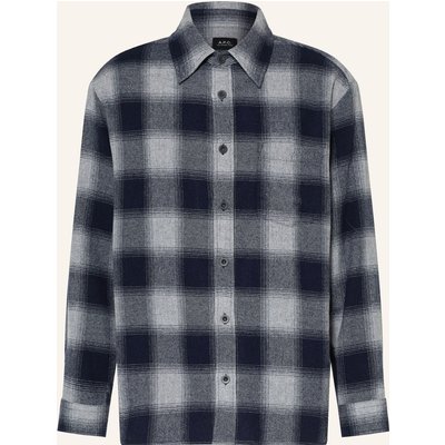 A.P.C. Flanellhemd Malaury Comfort Fit grau