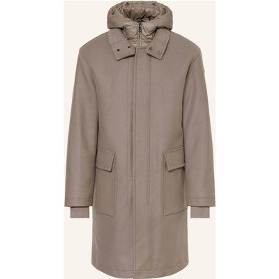 Duno Wollmantel Laerte Arbus Mit Abnehmbarer Kapuze beige