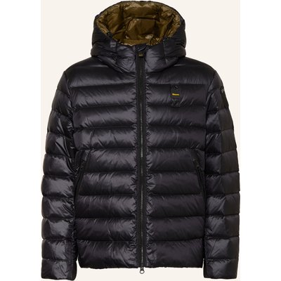 Blauer Daunenjacke schwarz