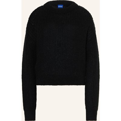 Hugo Pullover Slogeryna Mit Alpaka schwarz