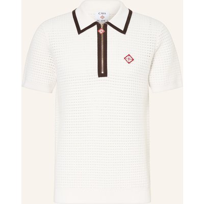 Casablanca Strick-Poloshirt Aus Merinowolle weiss