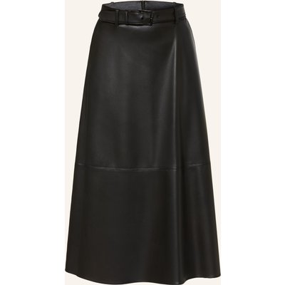 Mm By Max Mara Rock Domino In Lederoptik schwarz