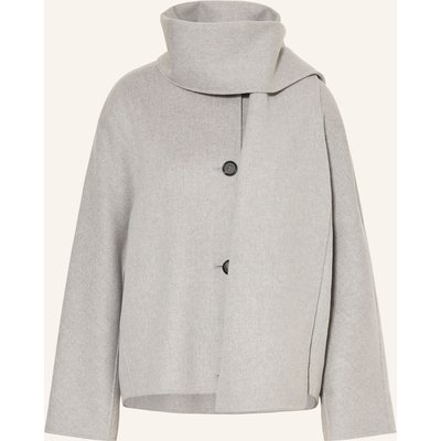 S Max Mara Kastenjacke Kate Mit Schal grau