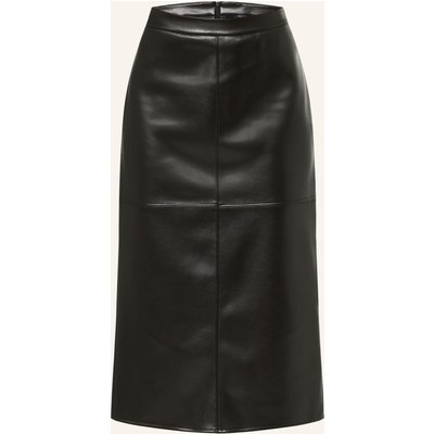 S Max Mara Rock Amaca In Lederoptik schwarz