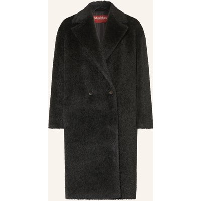 Max Mara Studio Kunstfell-Mantel Urbano Mit Alpaka schwarz