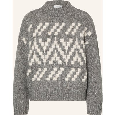 Peserico Pullover Mit Alpaka Und Pailletten grau