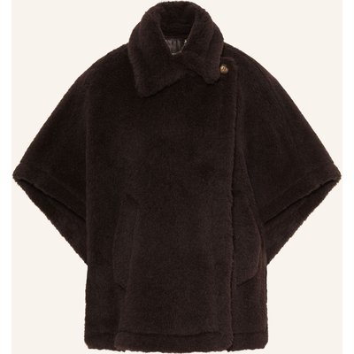 Max Mara Kunstfell-Cape tebe1 Mit Alpaka braun