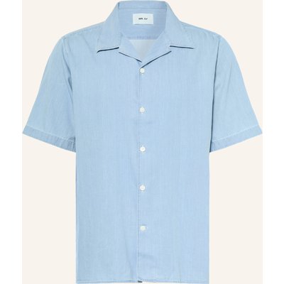 Nn.07 Resorthemd Julio Comfort Fit In Jeansoptik blau