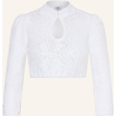 Hammerschmid Dirndlbluse Carina Aus Spitze Mit 3/4-Arm weiss