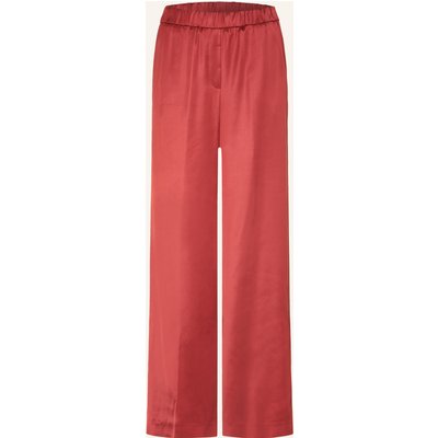 Peserico Marlenehose Aus Satin rot