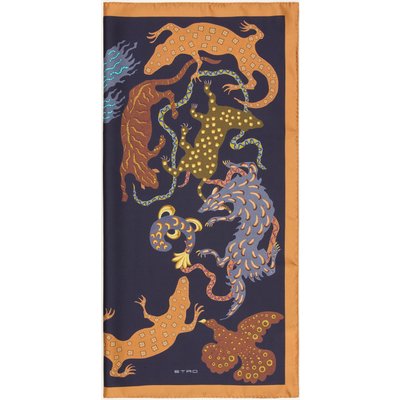 Etro Seidentuch blau