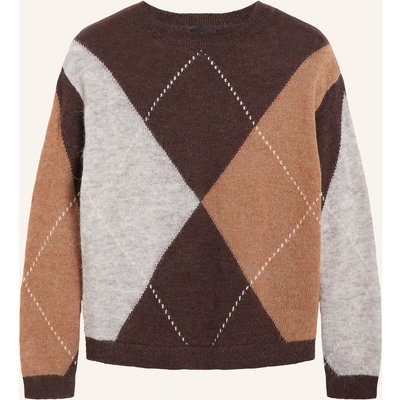 S.Oliver Black Label Pullover Mit Glitzergarn braun