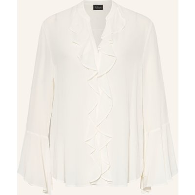 S.Oliver Black Label Blusenshirt Mit Volants weiss