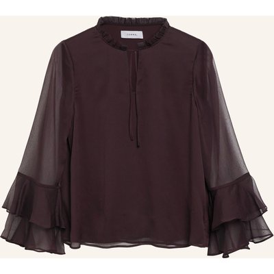 Comma Blusenshirt Mit Volants rot