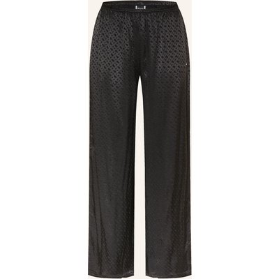 Boss Schlafhose Monogram Aus Satin schwarz