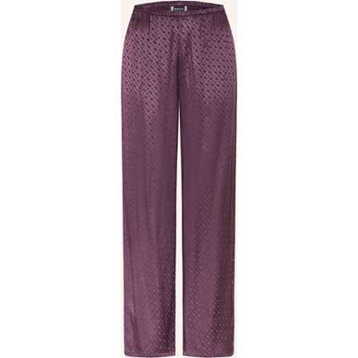 Boss Schlafhose Monogram Aus Satin lila