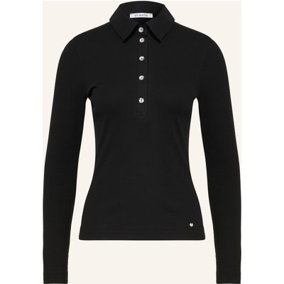 Efixelle Jersey-Poloshirt Mit Schmucksteinen schwarz