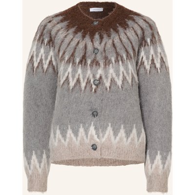 Darling Harbour Strickjacke Mit Alpaka grau