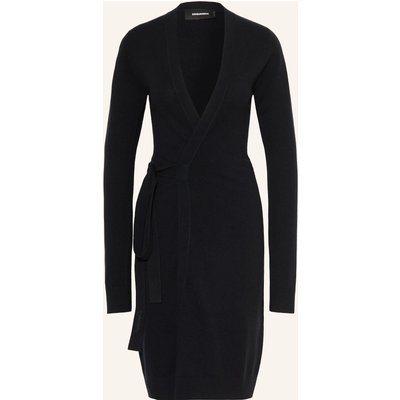 dsquared2 Wickelkleid Mit Cashmere schwarz