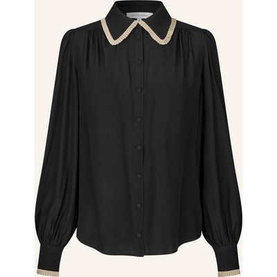 Dea Kudibal Bluse Uma Mit Seide Und Plissees schwarz