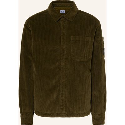 C.P. Company Cord-Overjacket Im Materialmix gruen