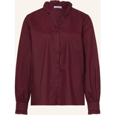 More & More Bluse Mit Rüschen rot