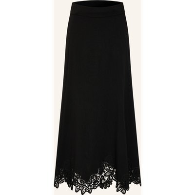 Zimmermann Strickrock Valiant Aus Merinowolle Mit Spitze schwarz
