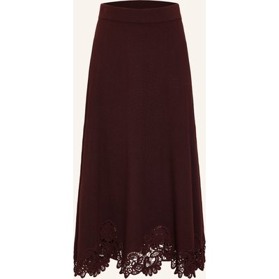 Zimmermann Strickrock Valiant Aus Merinowolle Mit Spitze rot