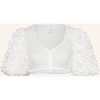 Wallmann Dirndlbluse Im Materialmix weiss