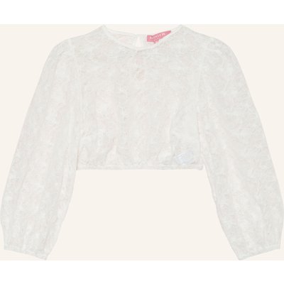 Krüger Dirndlbluse Aus Mesh Mit 3/4-Arm weiss