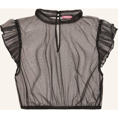 Krüger Dirndlbluse Eveline Aus Mesh schwarz