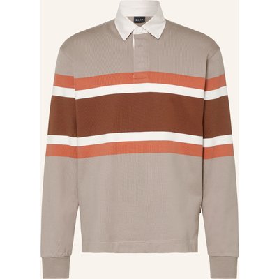 Boss Sweat-Poloshirt Saarinen braun