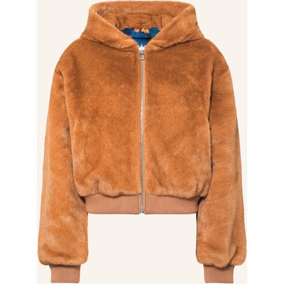 Essentiel Antwerp Kunstfell-Jacke Kico Zum Wenden braun