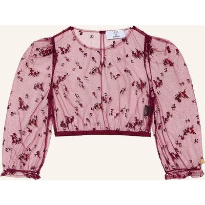 Alpenherz Dirndlbluse Elle Aus Mesh Mit 3/4-Arm rot