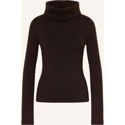 Courrèges Rollkragenpullover Aus Merinowolle braun