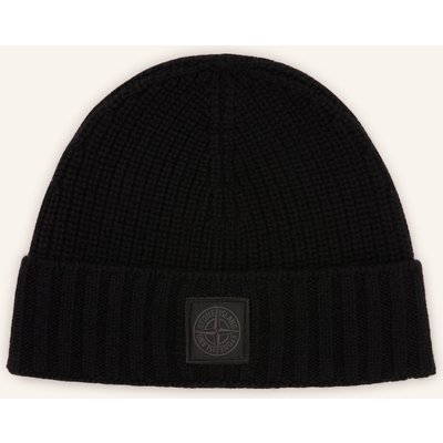Stone Island Cashmere-Mütze Ghost schwarz